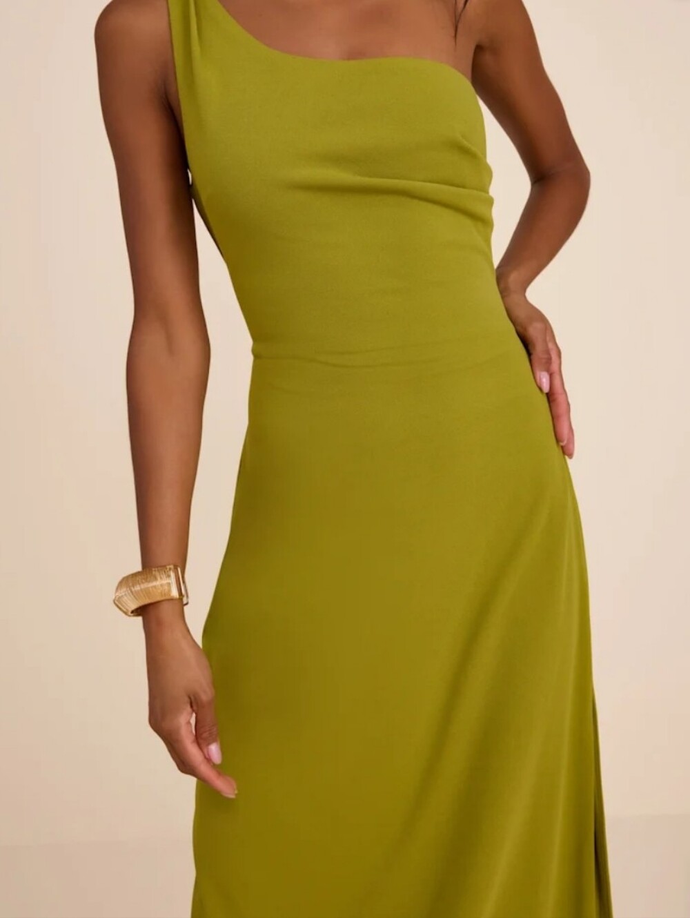 Lulu's Sky Blue One-Shoulder Maxi Dress